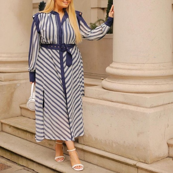 midi pink gingham dress PRE-ORDER: JULIET SCALLOPED FLOWY MIDI DRESS